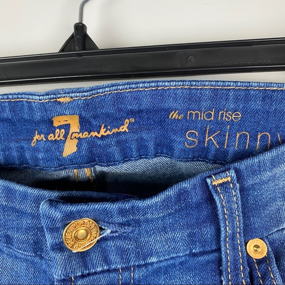 7 for all mankind midrise skinny distressed jean - Picture 2 of 6